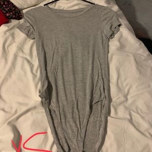 gray bodysuit